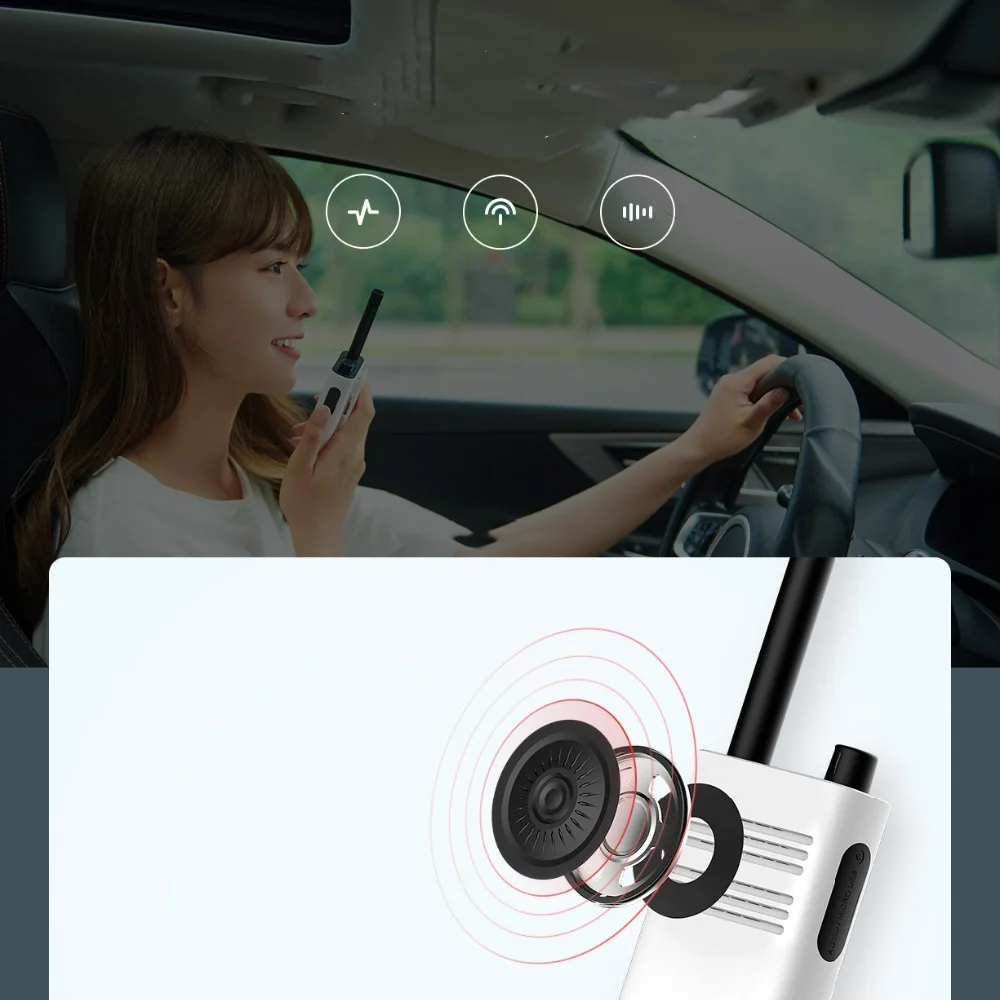 Портативная Автомобильная рация Xiaomi Mijia White портативная Двухдиапазонная