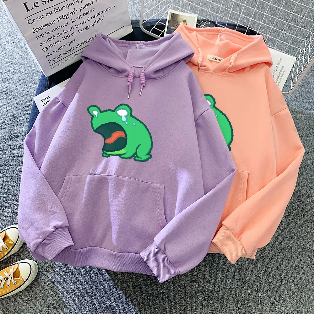 Sad Frog Long Sleeve Oversized Hoodies Women Hooded Sweatshirt Jacket Drawstring Hoodie Women Sweetshirts Big Size Punk Clothes