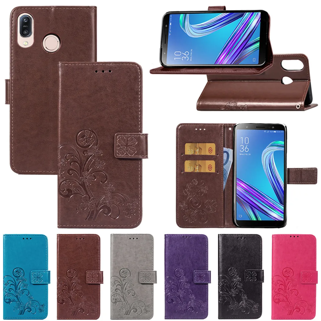 Чехол Кошелек для Asus Zenfone ROG Phone II ZS660KL 6 ZS630KL кожаный флип чехол 4 Max Pro ZC554KL Selfie ZD552KL