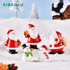 Рождественская елка олени Санки дом снеговика миниатюрная фигурка Модель Кукольный домик животных дом Сказочный Сад украшения аксессуары современные