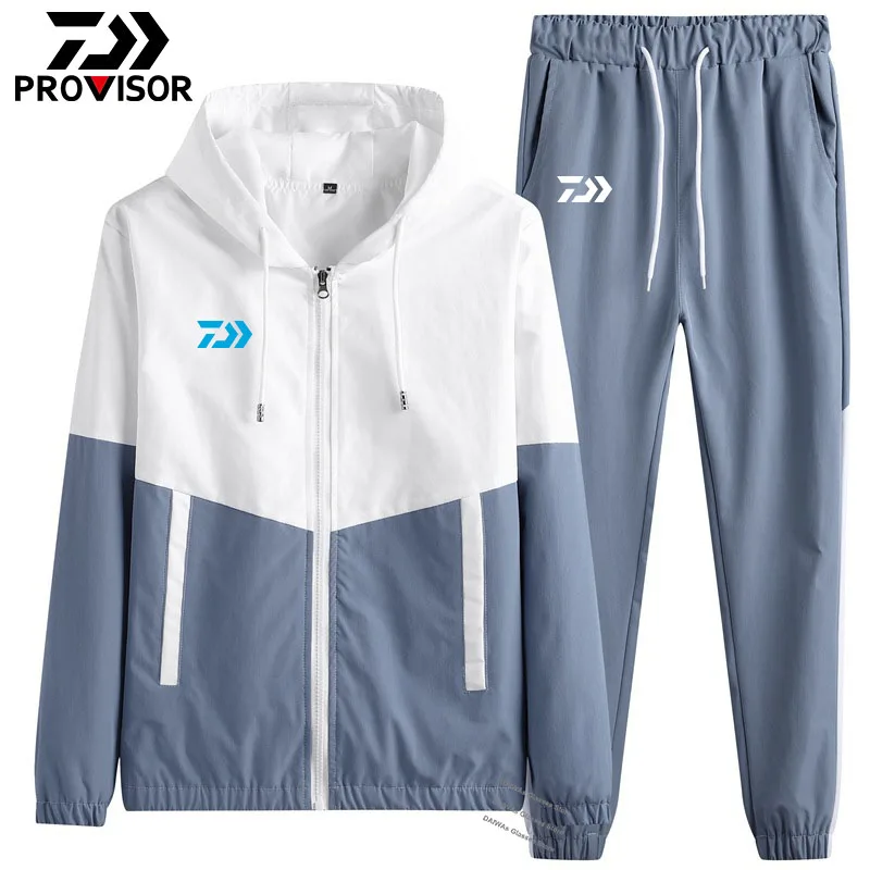 

Daiwa Fishing Suit Men Spring Autumn Thin Fishing Clothing Hooded Sports Hiking Fishing Jacket Outdoor Clothes Fishing Wear