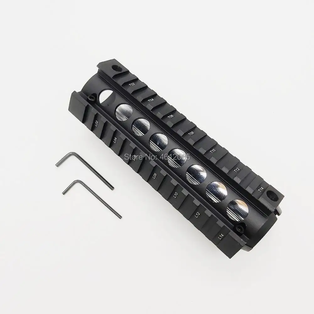 AR 15 Drop In Quad Rail Two Piece Handguard Aluminum 6 7 inch для M4 M16 AR15 Handguard|Кронштейны и аксессуары