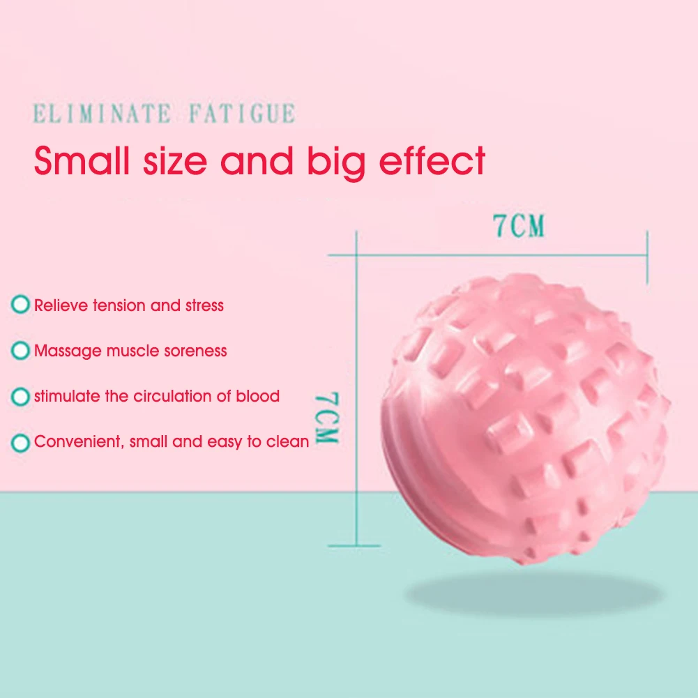 Фитнес массажный шар с неровной поверхностью для тренировок йоги, спорта, миофасциального расслабления дома, мини глубокого фасциального упражнения EVA для тренировочного зала.