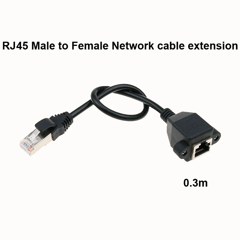8Pin RJ45 кабель штекер-гнездо винтовое крепление для панели Ethernet LAN Сетевой