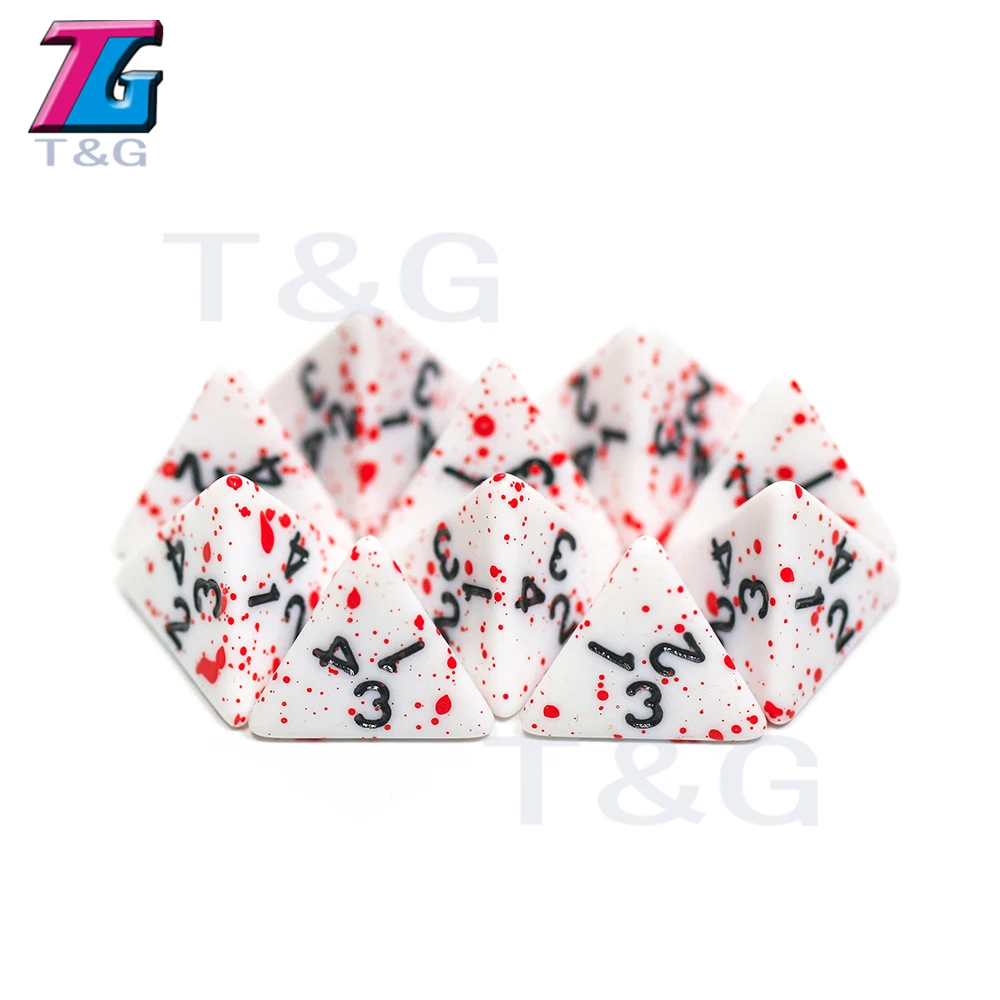 T & G 10 шт./компл. многогранные D4 D20 многосторонние игральные кости DND игры для