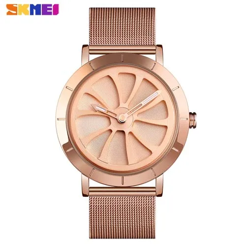 

Rose Gold Watch Men Watches Creative Rotation Dial Men's Male Wristwatch Rotating Unique Fashion Mens Clock Waterproof Man reloj