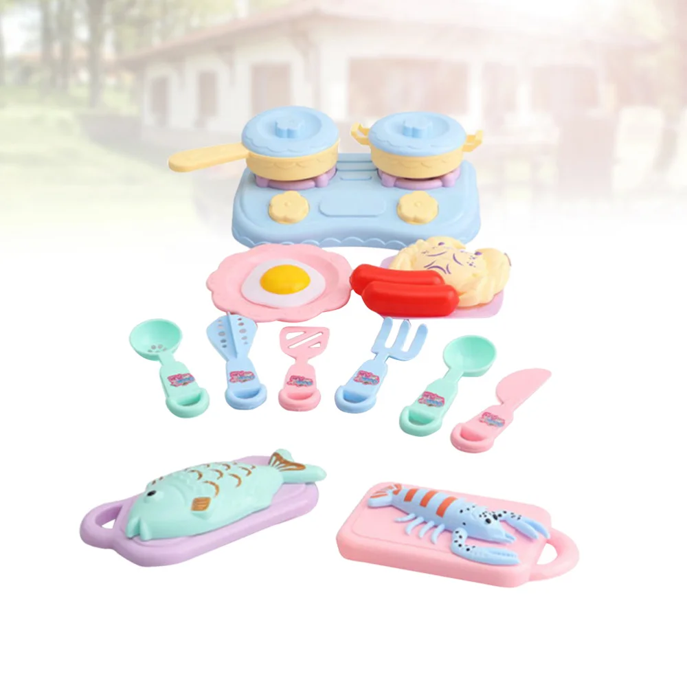 

20 Pcs Mini Simulation Kids Dishes and Utensils Set Pretend Kitchen Cooking Kit