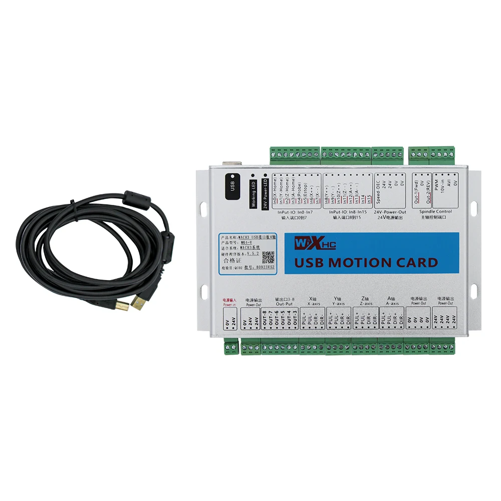 Новое обновление XHC MK4 V ЧПУ Mach3 USB 4 оси движения Управление карты коммутационная