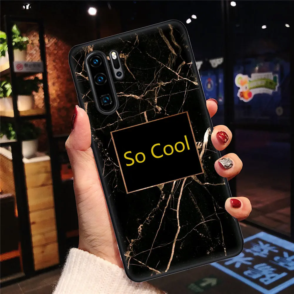 Мягкий силиконовый чехол-накладка с мраморным рисунком чехлы для Huawei P30 P10 P20 P40 Lite