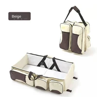 mom bag 2020 new stylish multi functional large capacity portable travel folding crib ladys natural storage bag