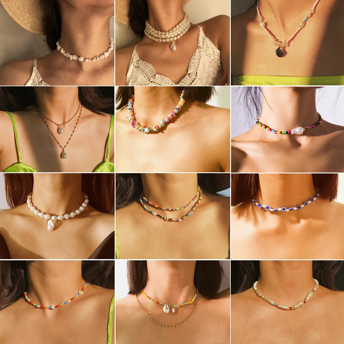 

New fashion Pearl Pendant Necklace, Ladies necklace, 2021, Ladies Bohemian retro accessories, wedding gift