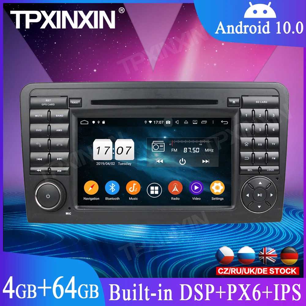 Магнитола для Mercedes-Benz ML Class W164 Android 10 0