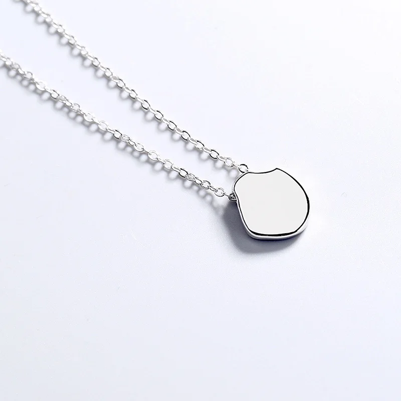 

New Arrival 925 Sterling Silver Geometric Pendant Necklace For Women Statement Silver Color Collar Necklaces Party Gifts