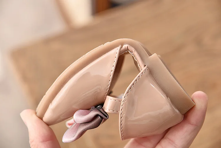 Модное платье принцессы с бантом Детская обувь для маленьких девочек вечерние