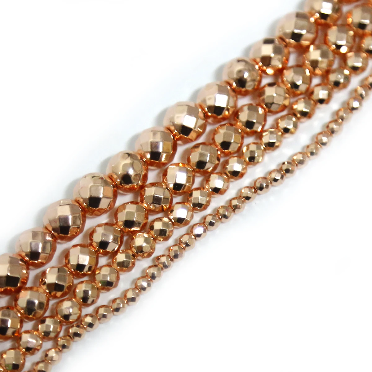 Бусины Из гальванического розового золота и черного камня для изготовления