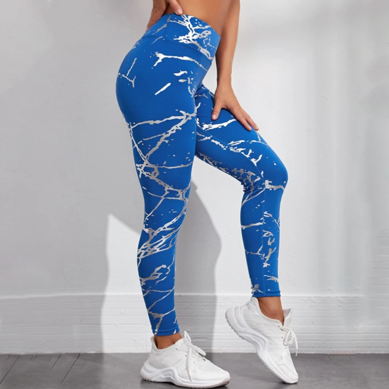 

NORMOV Women Leggings Fitness High Waist Push Up Ankle Length Polyester Jeggings Casual Printed Feminina Leggings