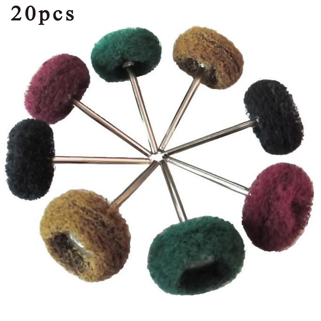 

20pcs Polishing Wheel Buffer 80/180/320/400grit Brush Buffing Scouring Pad