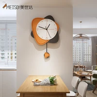 meisd decorative mdf board wall clock wooden home decor watch pendulum needles minimalist design artistic horloge free shipping