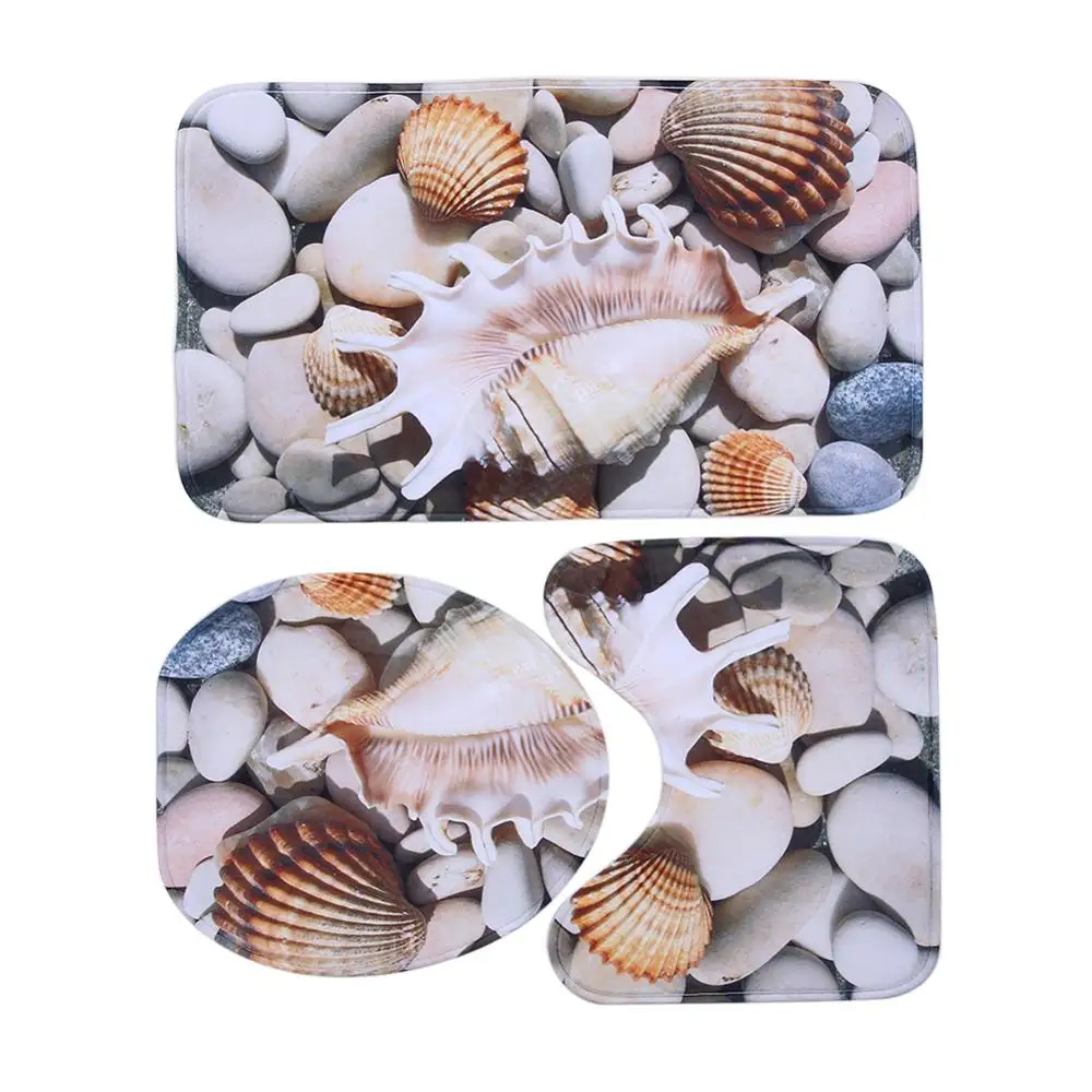 3 шт./компл. Набор ковриков для ванной комнаты коврик туалета фланелевый