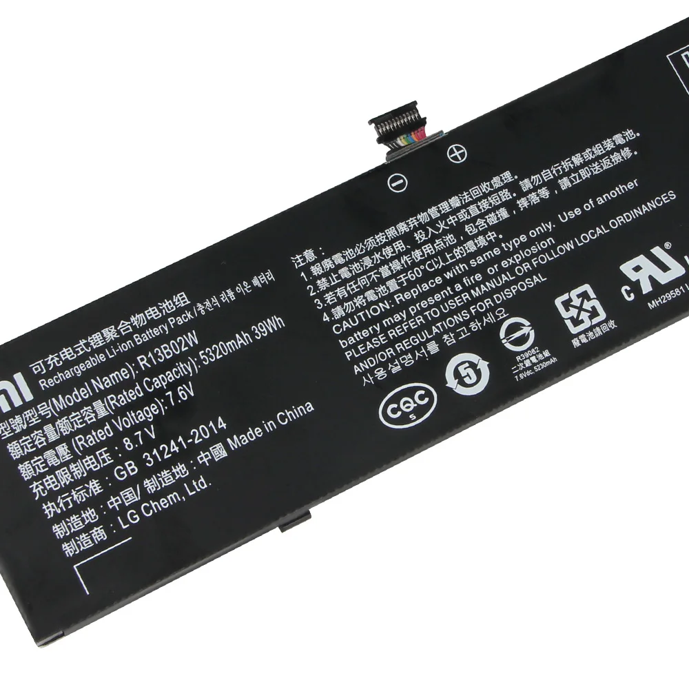 Xiaomi-Bater&iacute;a de tel&eacute;fono Original, herramienta para Xiaomi Mi Notebook Air 13, 13,3 ", 161301-01, 5320mAh-1