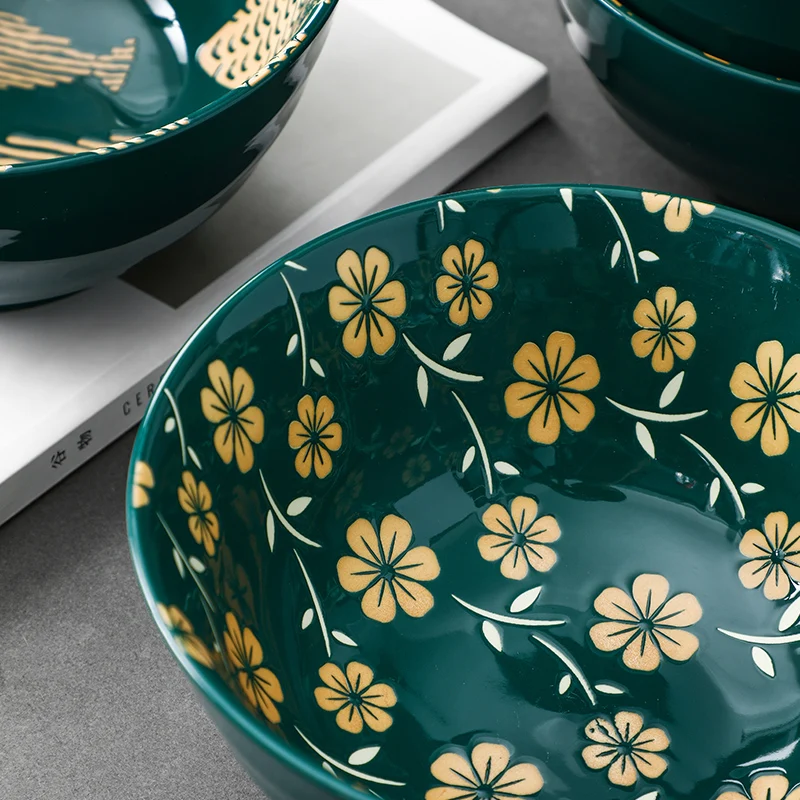 8 дюймовая керамическая миска для супа столовые приборы из лапши с цветной