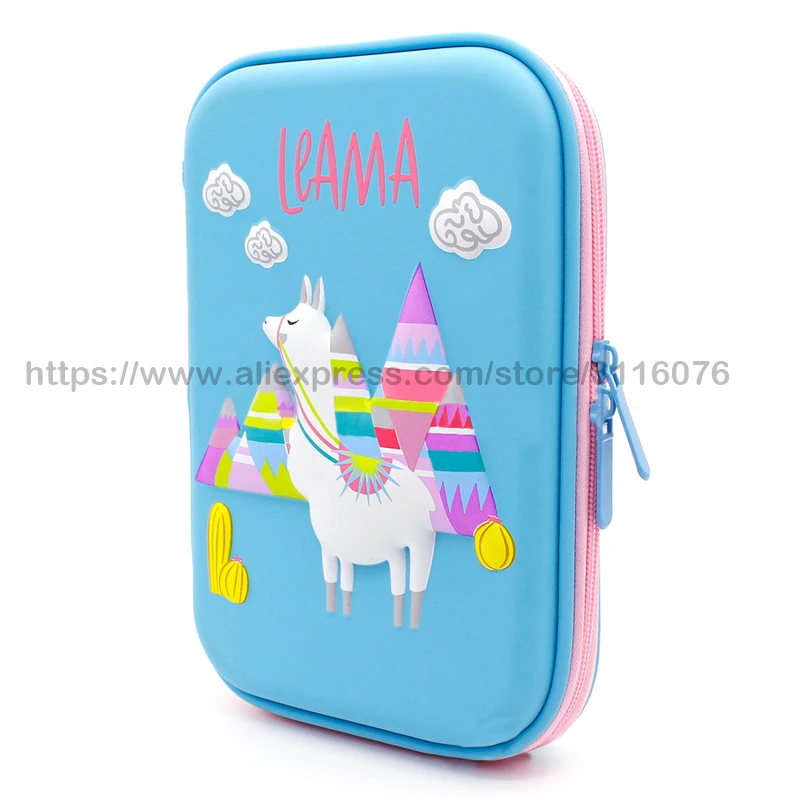 Большой Ёмкость милые Альпака EVA Карандаш Чехол флеш накопитель в виде единорога