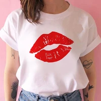 graphic tees tops sexy lipstick print tshirts women funny t shirt white tops casual short camisetas mujer_t shirt