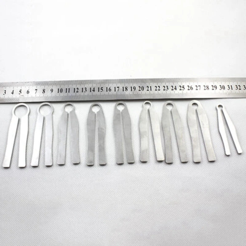 10 шт. инструмент для ремонта линз: 9 набор инструментов гаечного ключа и 1 тиски из