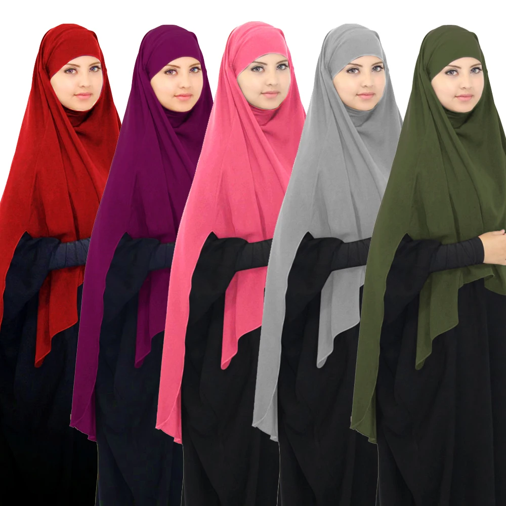 Большой хиджаб с полным покрытием, мусульманское женское Молитвенное платье, Niquab шарф, хиджаб, мусульманская верхняя одежда, служба арабско...