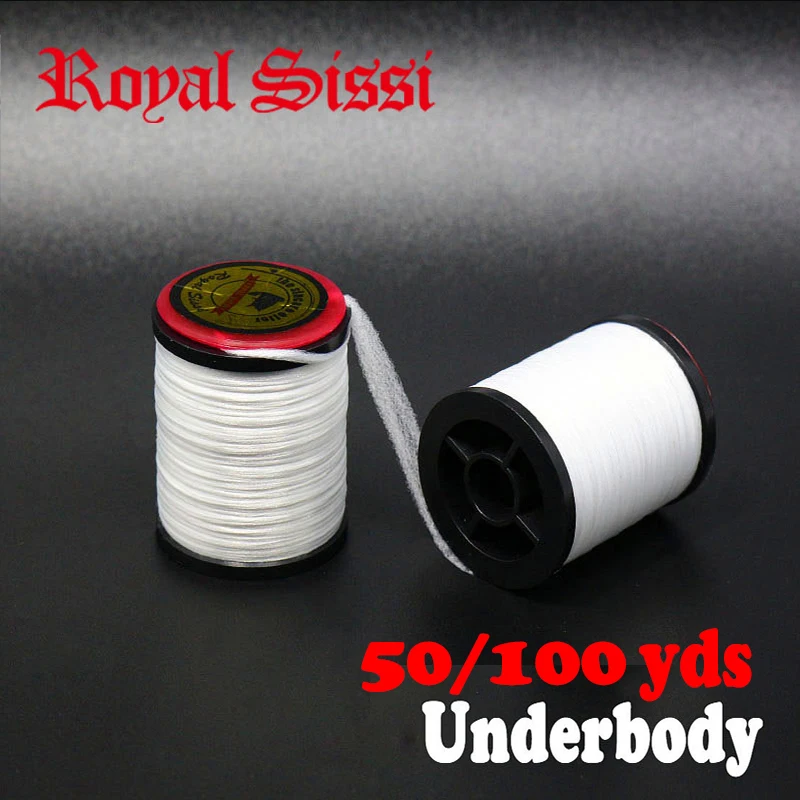 

Royal Sissi 2 spools fly tying stretch underbody thread 600D &300D fly tying thread for scud body shape nylon fly tying material