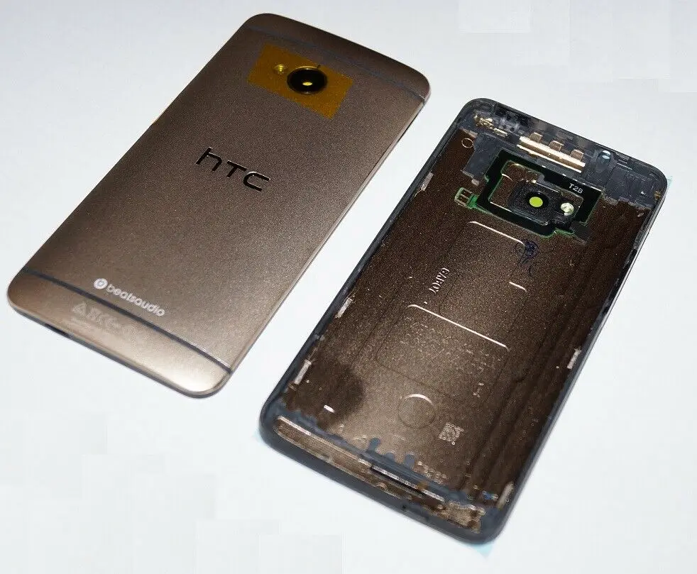 Оригинал для htc ONE M7 801 801E супер ЖК-экран с рамкой + задняя крышка корпуса ~ золото |