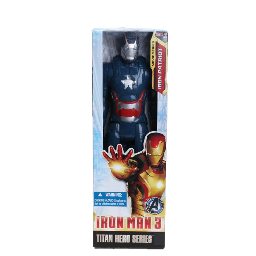 1" 30 см Marvel Мстители черный костюм Человек-паук фигурка игрушка Человек-паук Коллекционная модель игрушки Железный человек Тор - Цвет: blueironman in box