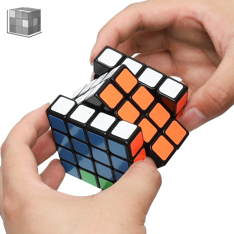 Qiyi 4x4x4 наклейка профессиональные скоростные магические Кубики Пазлы обучающие