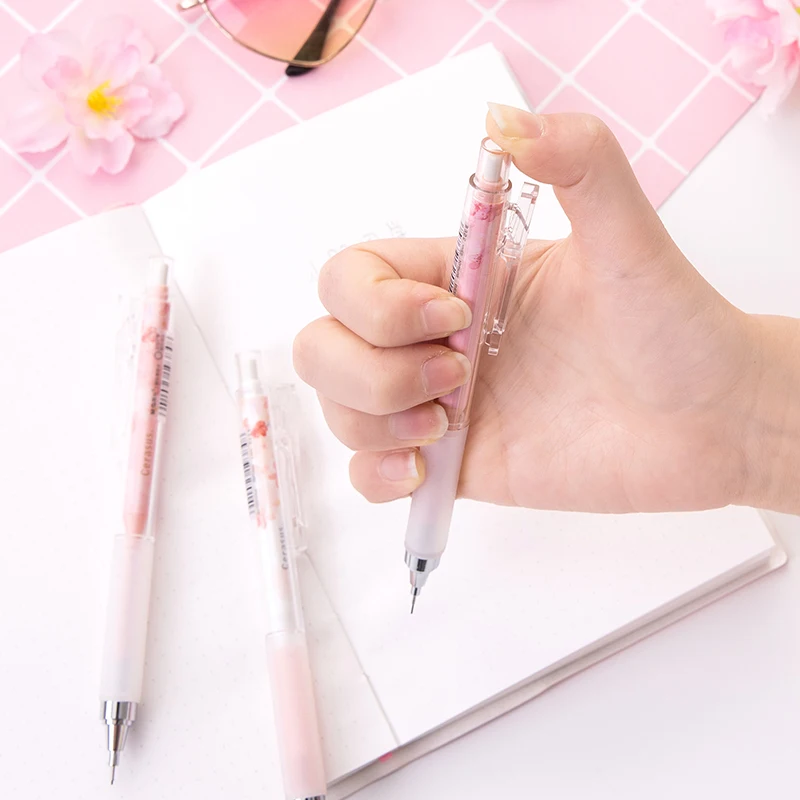 

1 PC Creative Cherry Blossoms Mechanical Pencil 0.5mm Kawaii Pencils Writing Kids Girls Gift School Supplies Japanese Stationery