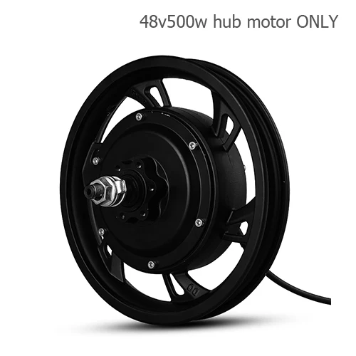 48v500w motor 12 дюймов BLDC ступица мотора скутера колеса 48 в 500 Вт бесщеточный не-Шестерня Мотор Ступицы 36 В 350 Вт E велосипед мотор колеса для электрического скутера Ebike - Цвет: 48v500w motor