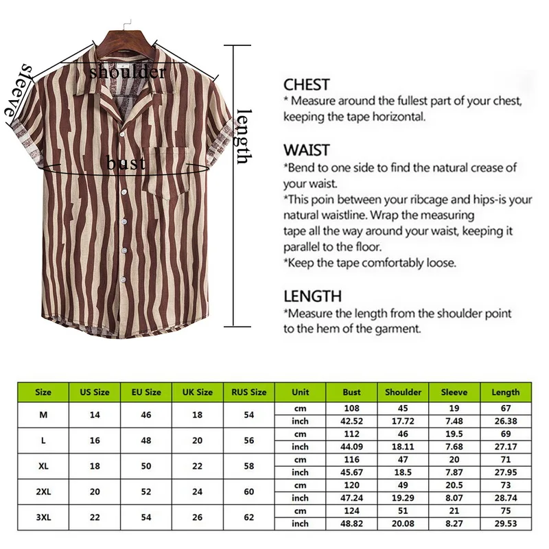 

Fashion Vertical Striped Men's Shirt Short Sleeve Top Casual Stand Collar Tee Men summer streetwear t shirt male print Plus Size