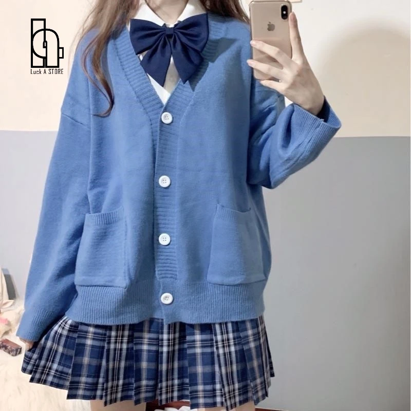 Униформа Luck A JK кардиган многоцветный школьный японский свитер для косплея