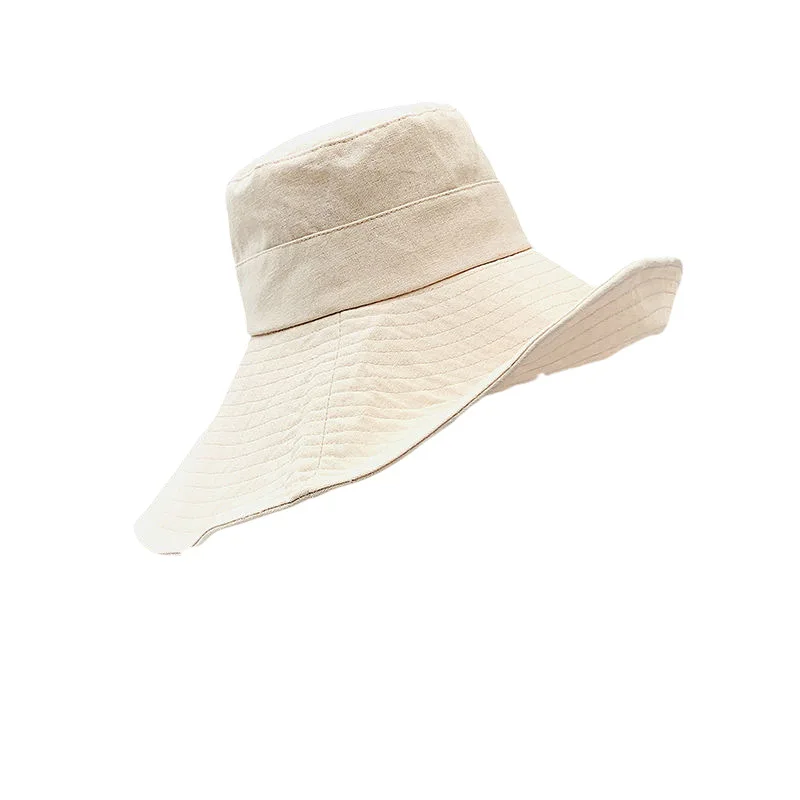 Панама женская складная с широкими полями однотонная из мягкого хлопка в