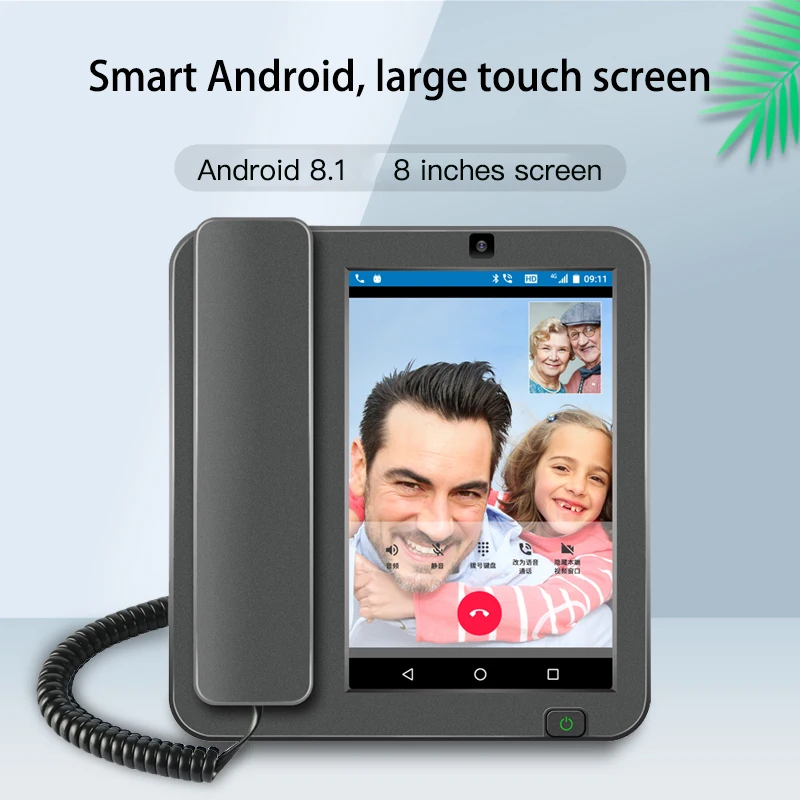 

Smart Android 8.1 PSTN/4G/LAN 2G+16G Wireless Phone with RJ11/RJ45 Videophone Glob Universal Elderly WIFI Mobile Phone