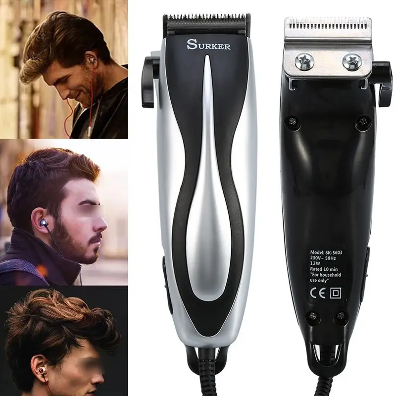 SURKER Professional rechargeable Hair Trimmer for Men and kids Strip-line Cutting Machine Adjustable Electric Clipper | Бытовая техника