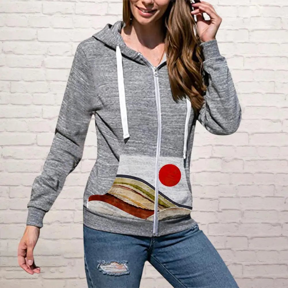 

Женская толстовка на молнии, однотонная толстовка с капюшоном и длинным рукавом