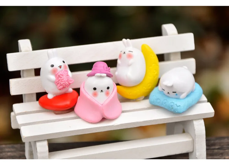 4 шт./лот мини мультяшный Картофель Кролик Торт Топпер ПВХ фигурка для детского