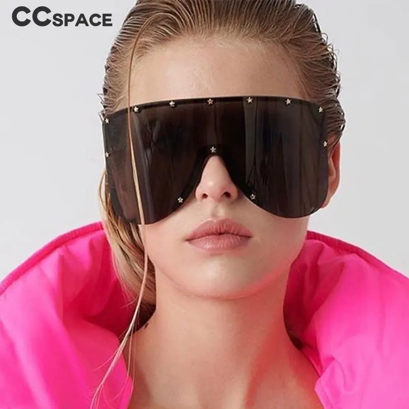 Women Oversized Sunglasses Men Goggle Fashion Shades UV400 Vintage Glasses 46464