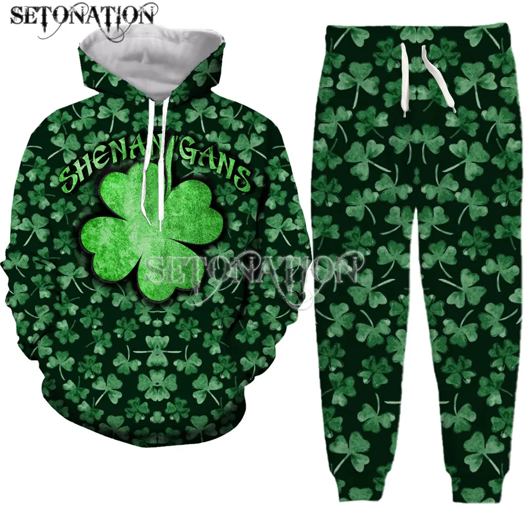 

A four-leaf clover that brings you good luck！ men/women New 3D print fashion hoodies/sweatshirt/pants/Tracksuit dropshipping