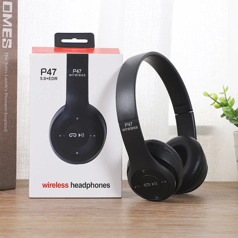 

Беспроводные наушники P47, Bluetooth 5,0, игровая гарнитура, складной бас-шлем, поддержка TF-карты для PS4/телефона/ПК с микрофоном