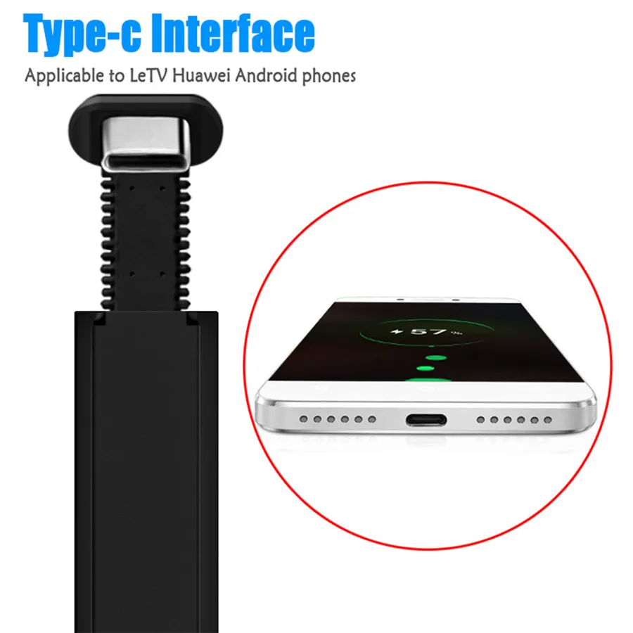 2.4A Fast Charging Type C USB Cable 180 Degree Game Cord for Samsung S10 S9 S8 Mobile Phone Pubg Gaming Wire for Xiaomi Huawei