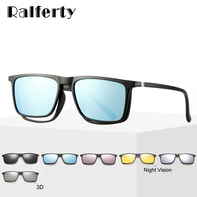 Фото Магнитные солнцезащитные очки Ralferty для мужчин и женщин поляризационные с