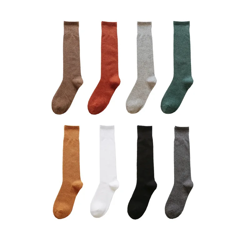 Классические модные носки женские модели для девочек в школьном стиле 8 цветов