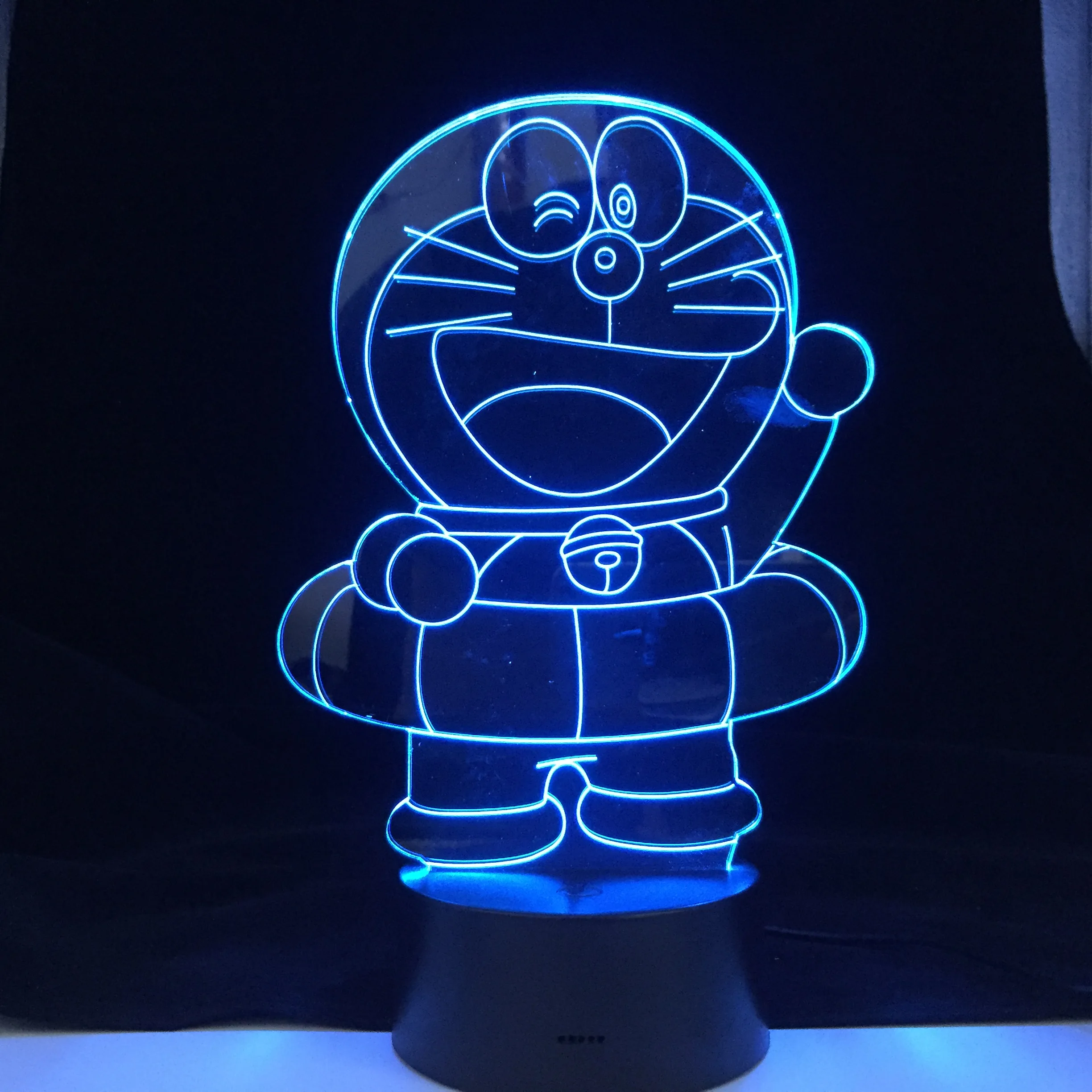 Doraemon 3D СВЕТОДИОДНЫЙ Ночник светильник с мультипликационным принтом Lampara Иллюзия