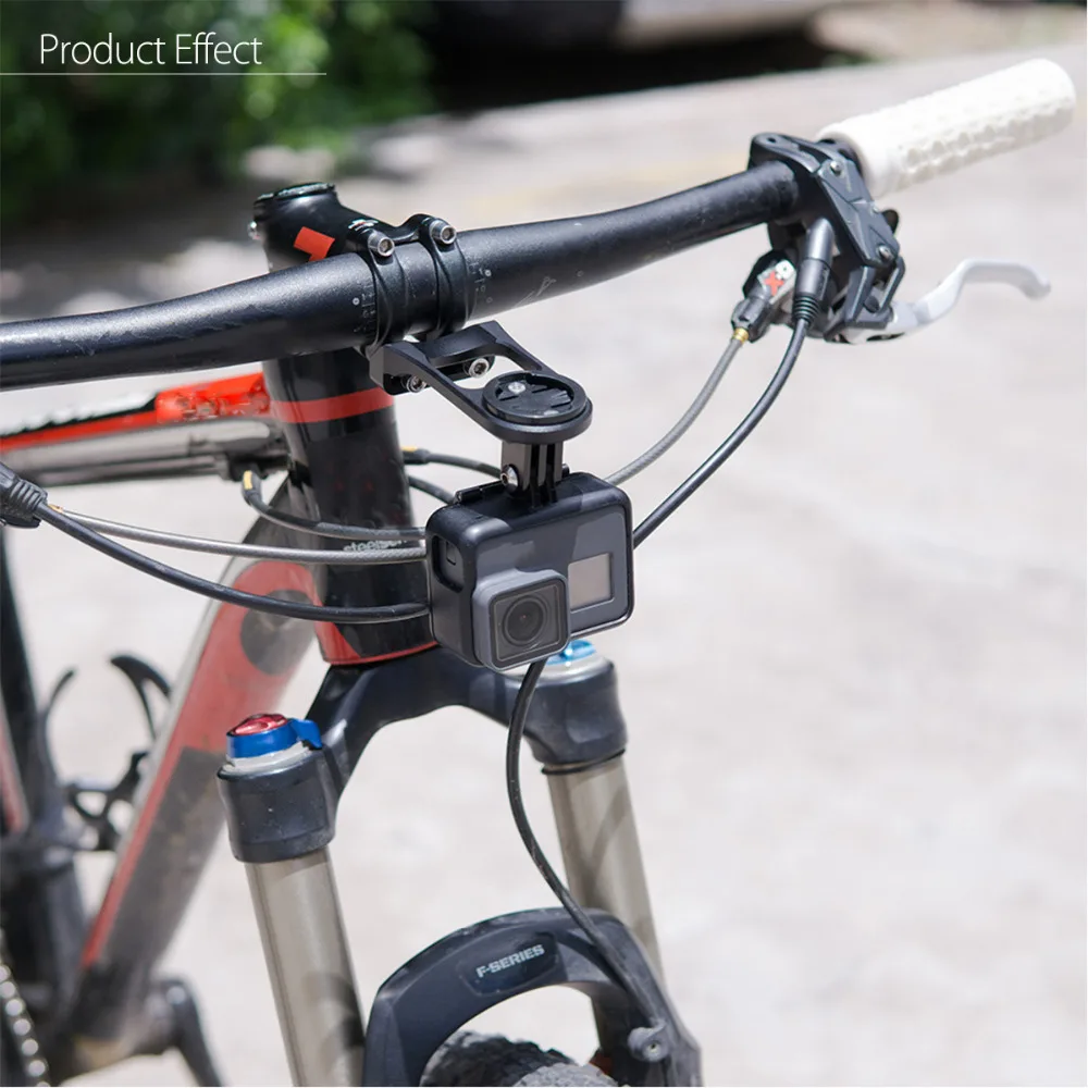 bicycle computer mount holder gps bike speedometer extension holder bracket with gopro camera adapter for garmin bryton cateye free global shipping